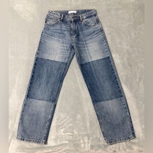 Zara Kids Two-Tone Straight Leg Jeans.
